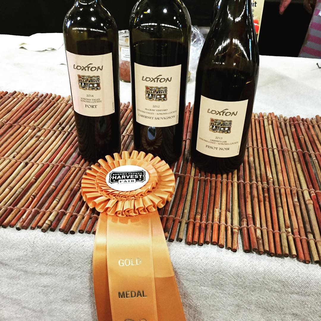 Gold medal-winning Loxton wines at the Sonoma County Harvest Fair